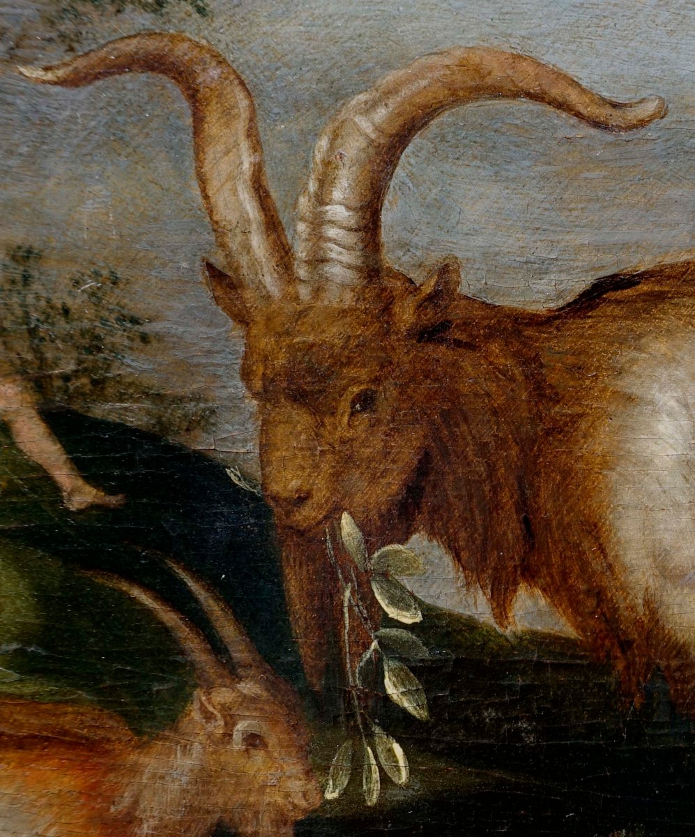 Entourage de Roelandt Savery (1576-1639) - Le Bouc Tentateur 1620 - -photo-1