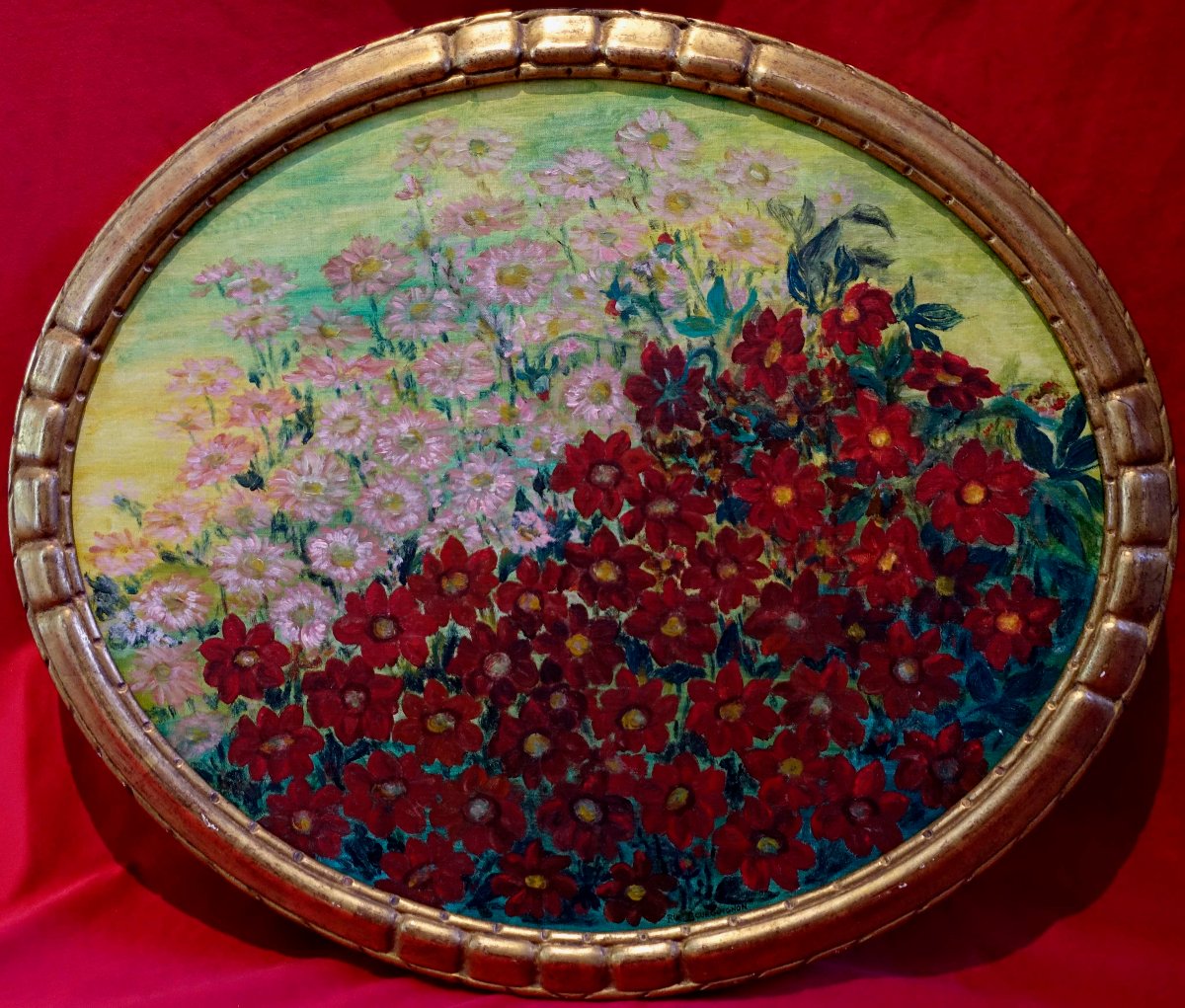 Rik Bourguignon (1902-2000) - Parterre de Fleurs 1930 --photo-4