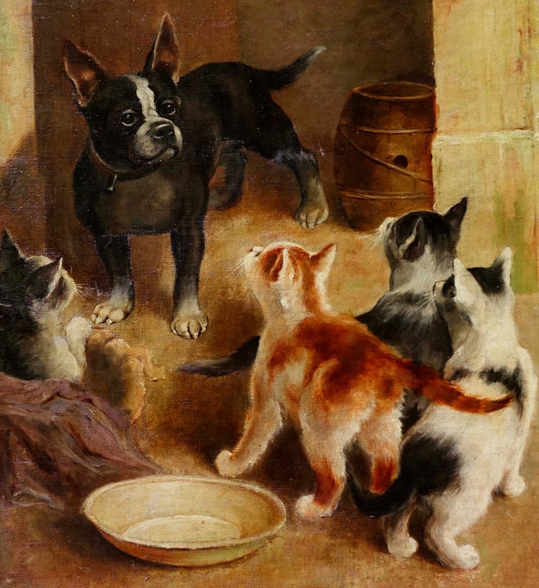 Modeste T'sjoen (1891–1980) - Dog And Kittens, 1916 --photo-3