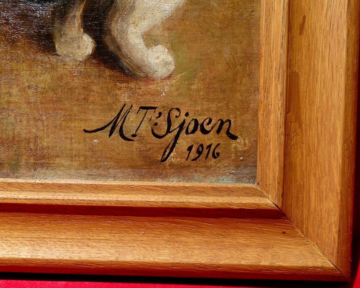 Modeste T'sjoen (1891–1980) - Dog And Kittens, 1916 --photo-4