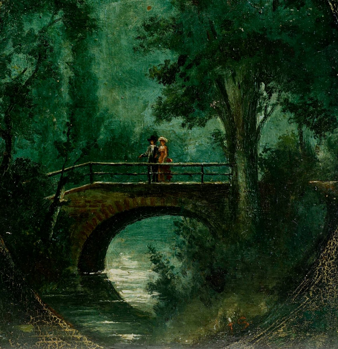 Moonlight Walk, 1890 – Signed Schmi...(?) --photo-3