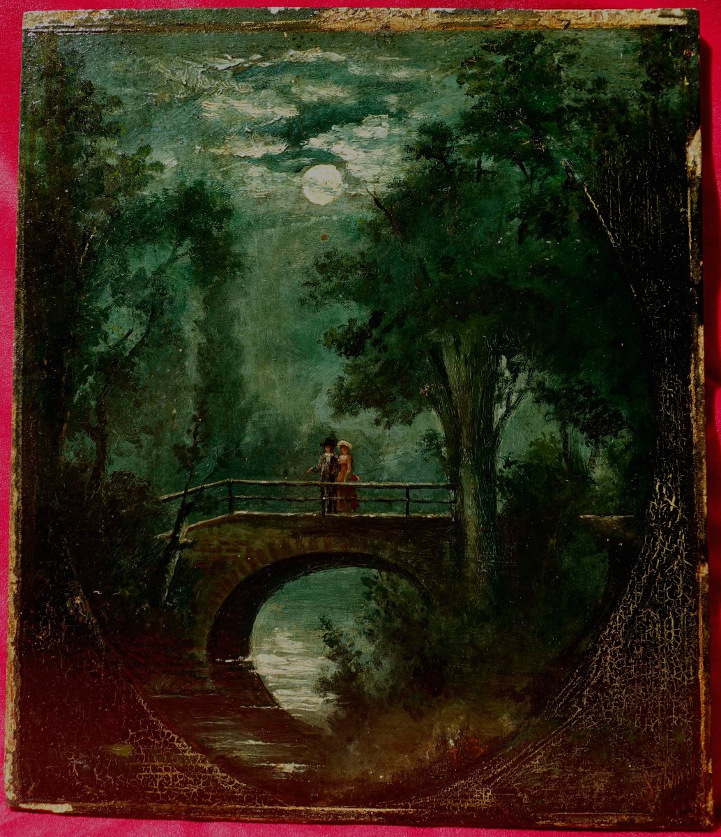 Moonlight Walk, 1890 – Signed Schmi...(?) --photo-4