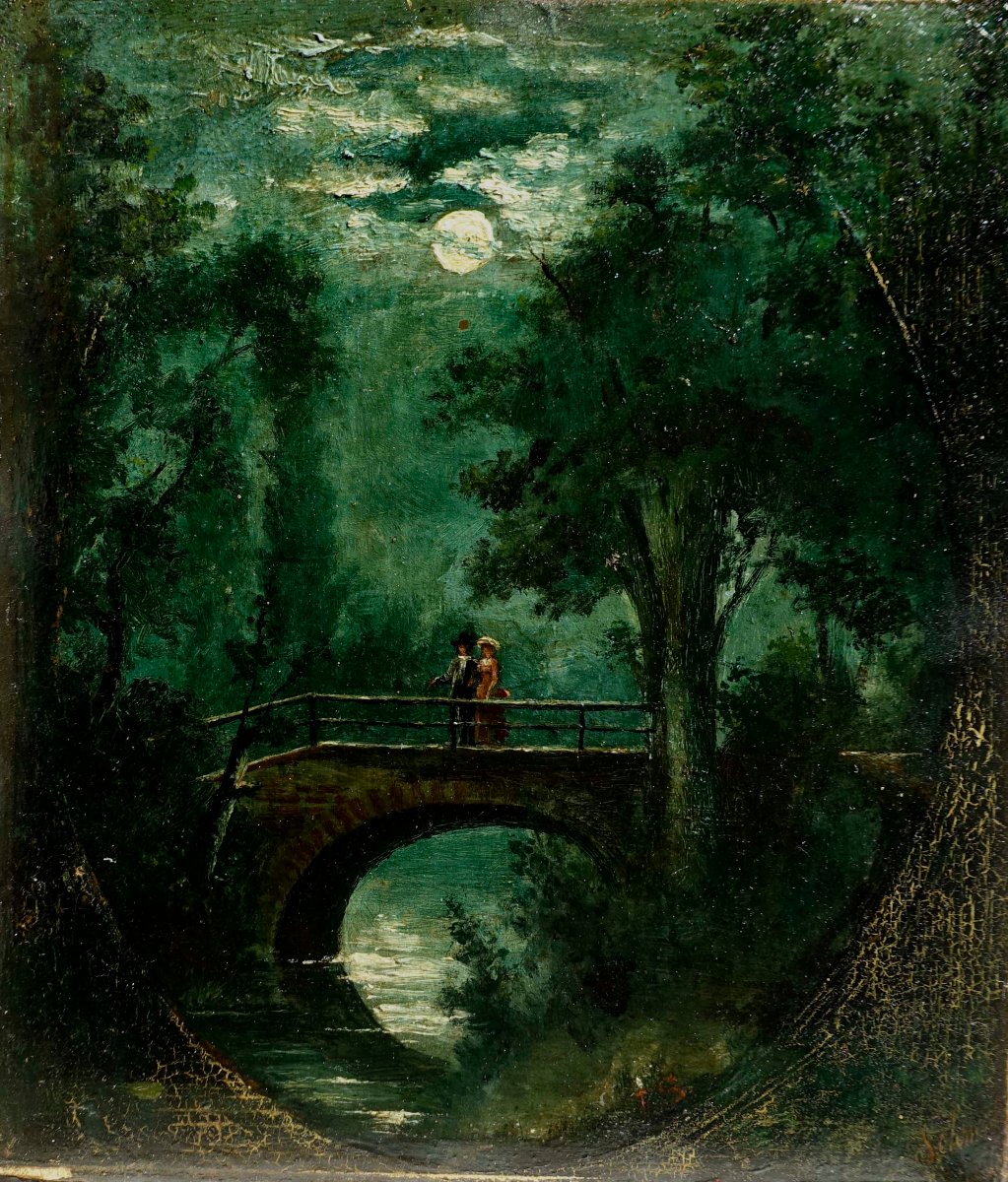 Moonlight Walk, 1890 – Signed Schmi...(?) -