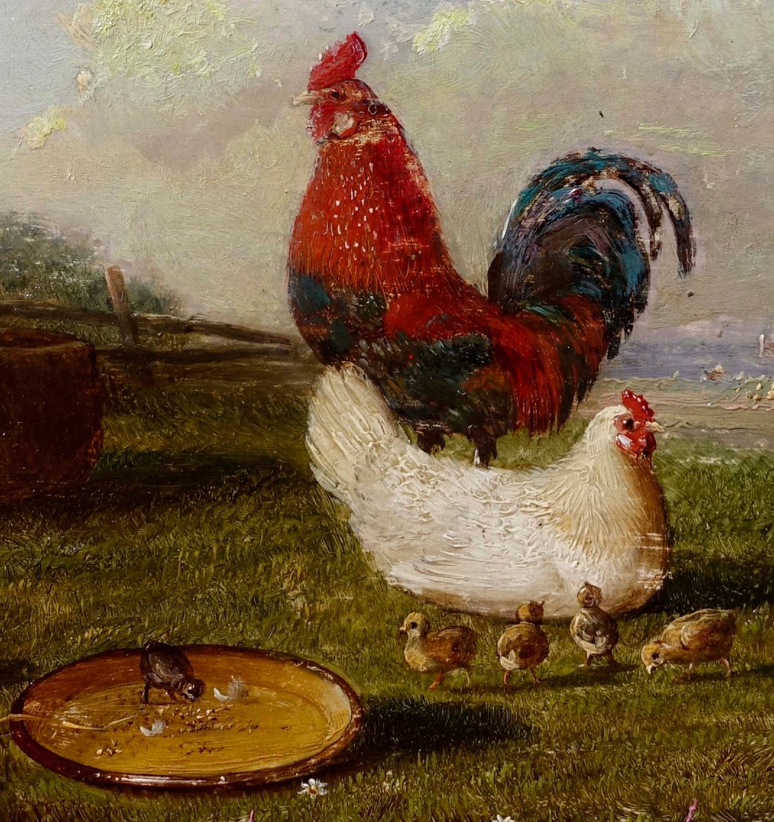 Fran&ccedil;ois Van Severdonck (1809-1889) - Basse-Cour 1865 &ndash; Certificat de l'Artiste --photo-2