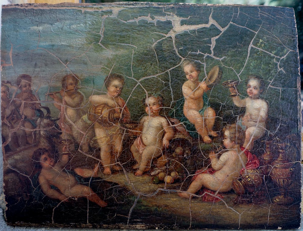 Bacchanal Of Putti – Neoclassical, 1800 –-photo-2