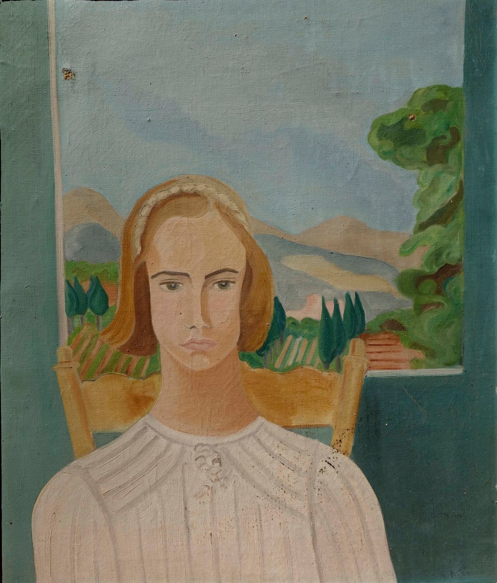 Jacqueline Richet (1908-1984) - Autoportrait 1930 -  El&egrave;ve de Lothe et L&eacute;ger --photo-3