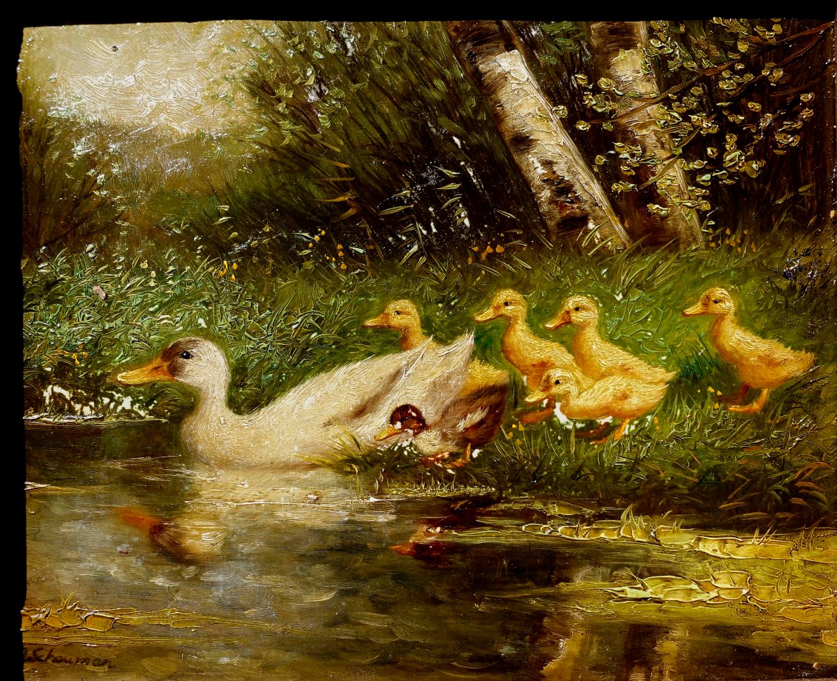 Constant Artz (1870–1951) - Reed And Ducklings, 1895 - -photo-2