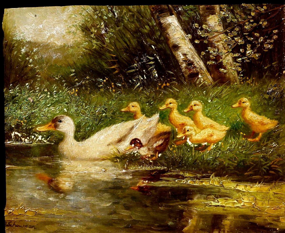 Constant Artz (1870–1951) - Reed And Ducklings, 1895 - -photo-4