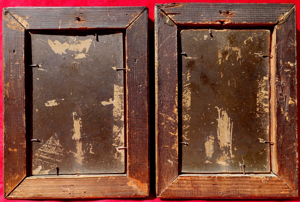 Lluis Rafols Olivellia &ndash; El&eacute;gants 1890 &ndash; Paire de Miniatures --photo-8