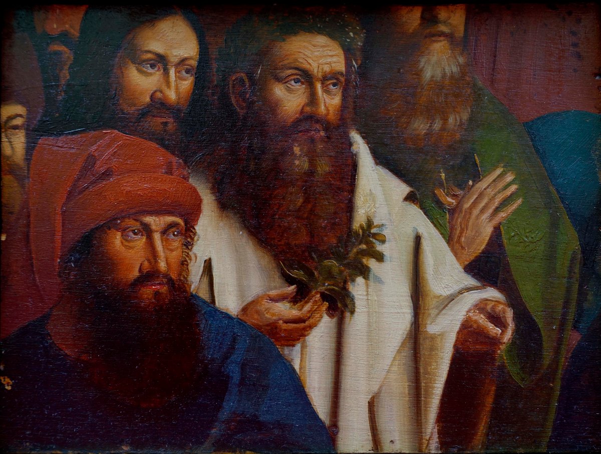 Pair Of 15th-century Face Studies, Painted Around 1880 --photo-3