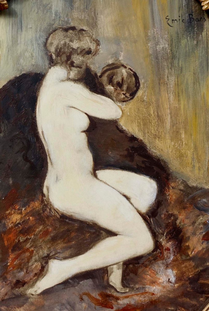 Emile Baes (1889-1954) - Nu 1920 - Art-D&eacute;co -   -photo-2