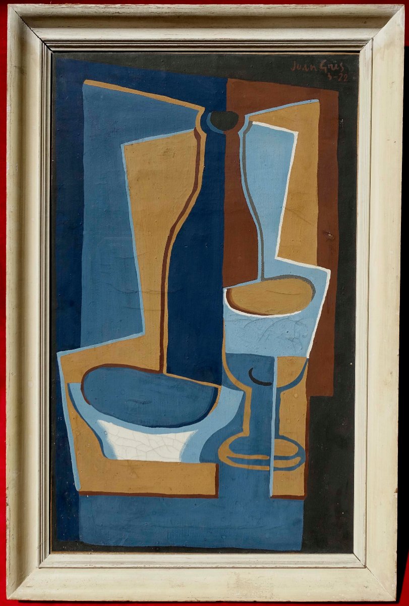 Juan Gris (1887-1927) - La bouteille 1922 - Peinture Procédé Aeply -