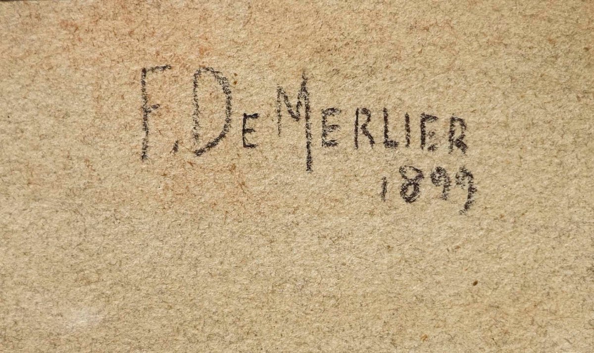 Franz De Merlier (1878-1974) - Distraite 1899 --photo-5