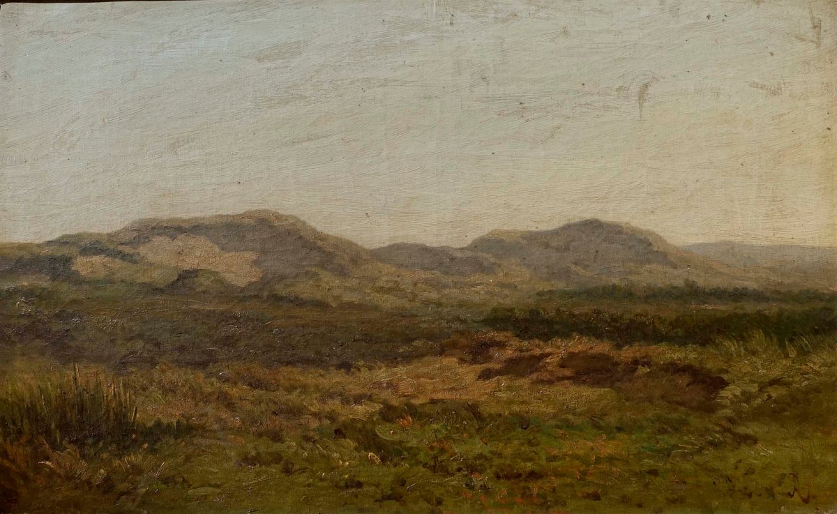 Louis Robbe (1806-1887) - Les Dunes de La Panne 1880 --photo-2