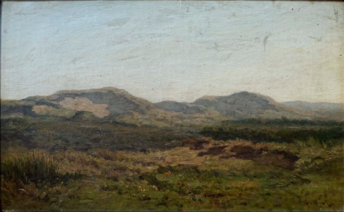 Louis Robbe (1806-1887) - Les Dunes de La Panne 1880 --photo-3