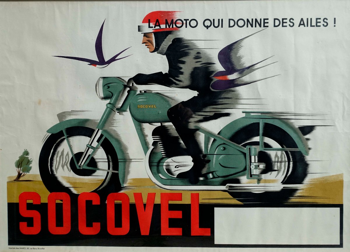 Affiche Originale 1948 - Socovel 200 cm³ - -photo-2