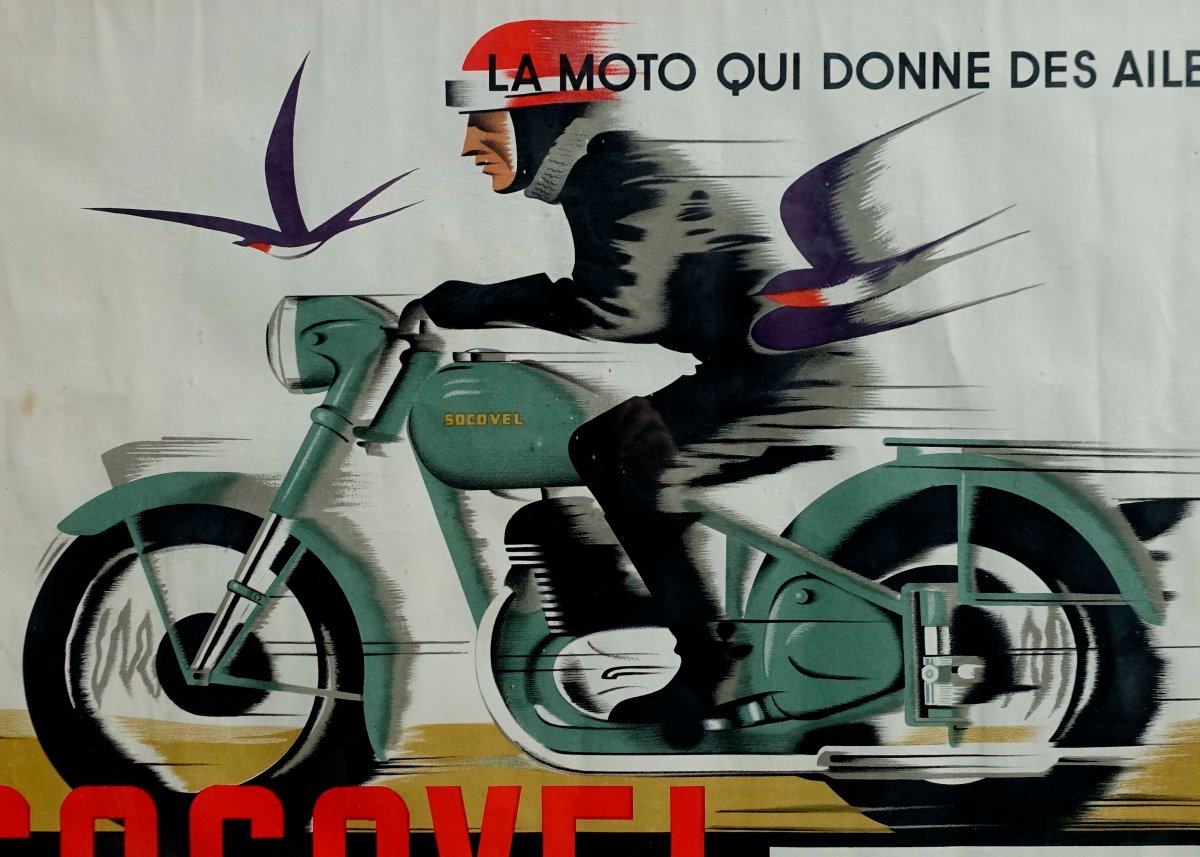 Affiche Originale 1948 - Socovel 200 cm³ - -photo-3