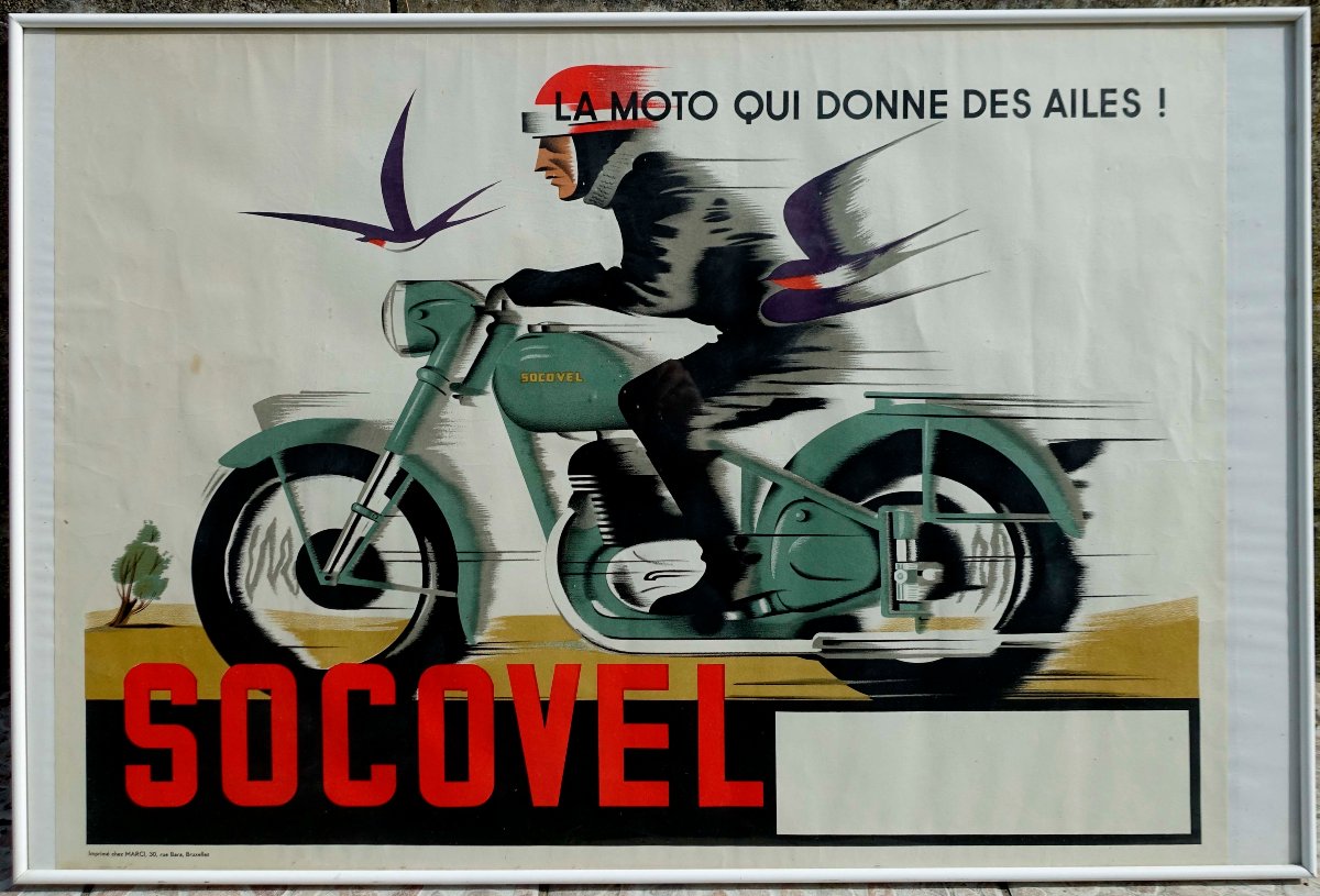 Affiche Originale 1948 - Socovel 200 cm³ - 