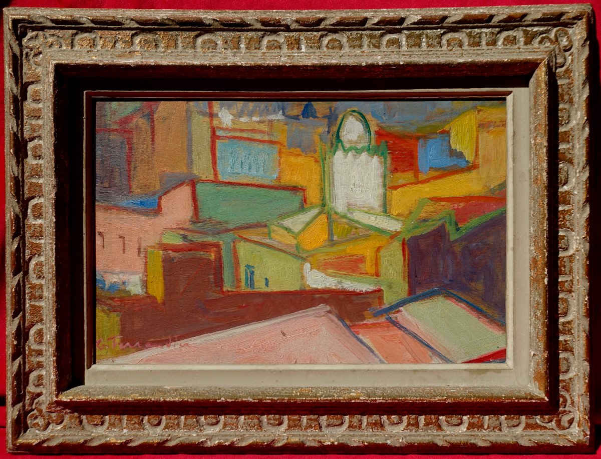 Gis&egrave;le Ferrandier (1909-2000) - Cubiste 1950 - Vue d'Oran -