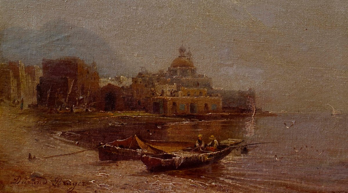 Jean-Baptiste Henri Durand-Brager (1814-1879) - Baie de Naples &ndash; La Tour del Greco --photo-3