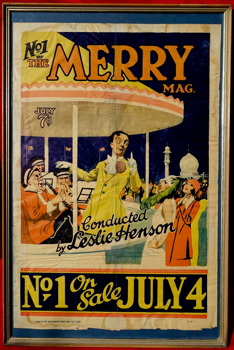 Affiche Originale 1922 - Leslie Henson - The Merry Mag -