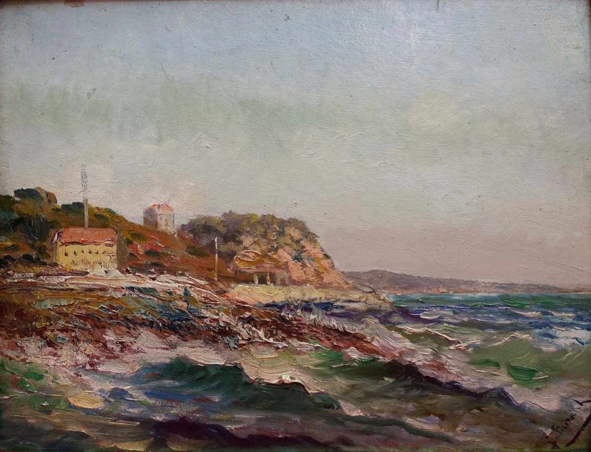 La Corniche 1910 - Environs de Marseille - Signature à Déchiffrer --photo-2
