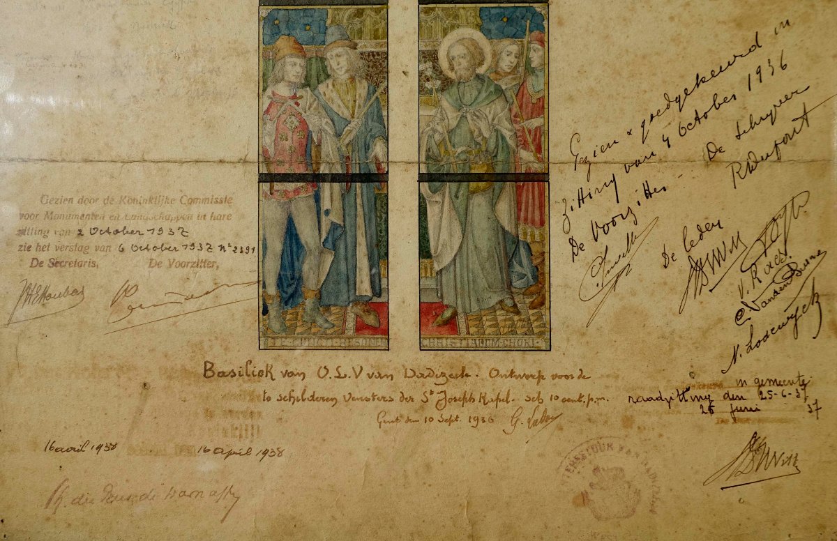 Henri And Jules Dobbelaere - Original Designs For The Dadizele Basilica, 1860 --photo-2