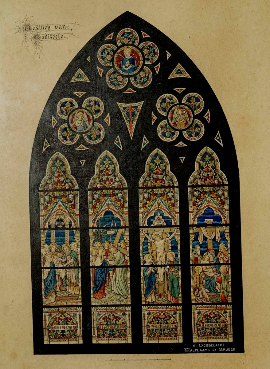 Henri And Jules Dobbelaere - Original Designs For The Dadizele Basilica, 1860 --photo-3