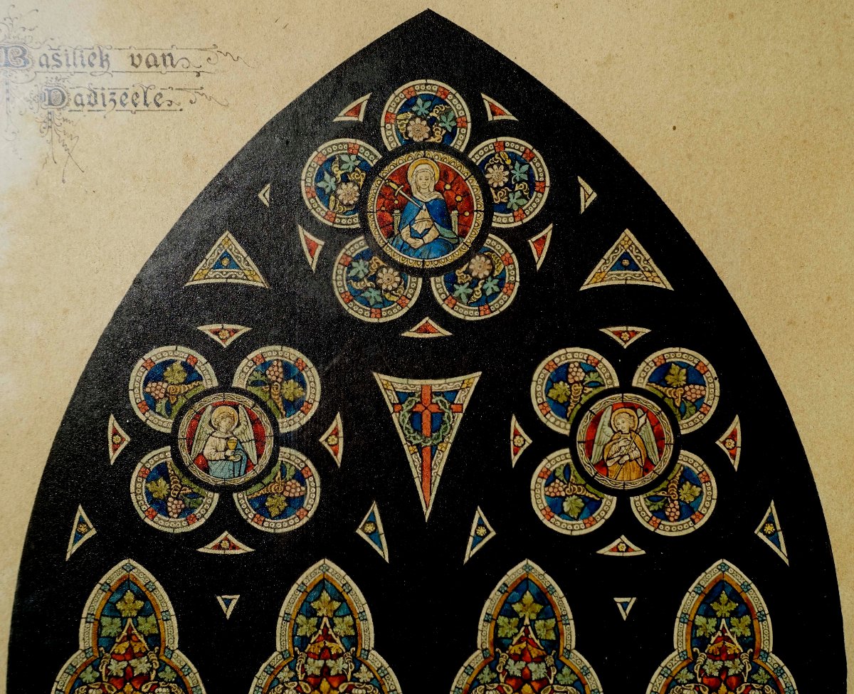 Henri And Jules Dobbelaere - Original Designs For The Dadizele Basilica, 1860 --photo-4