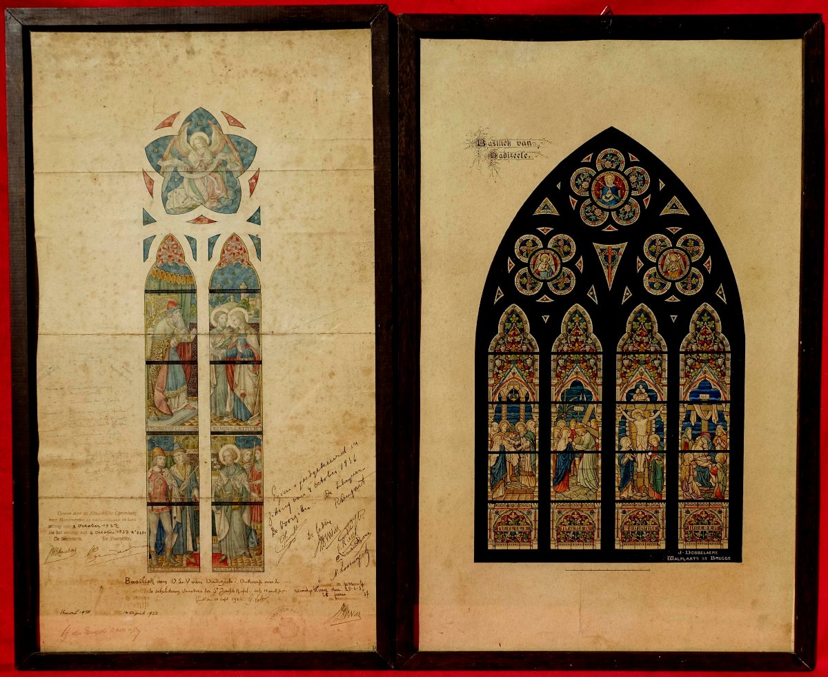 Henri And Jules Dobbelaere - Original Designs For The Dadizele Basilica, 1860 -