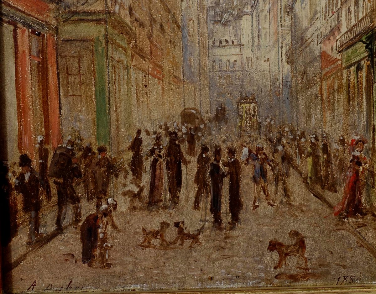 Adrian Aubry (1834–?) — Paris, 1859 — The Street And The Saint-jacques Tower —-photo-4