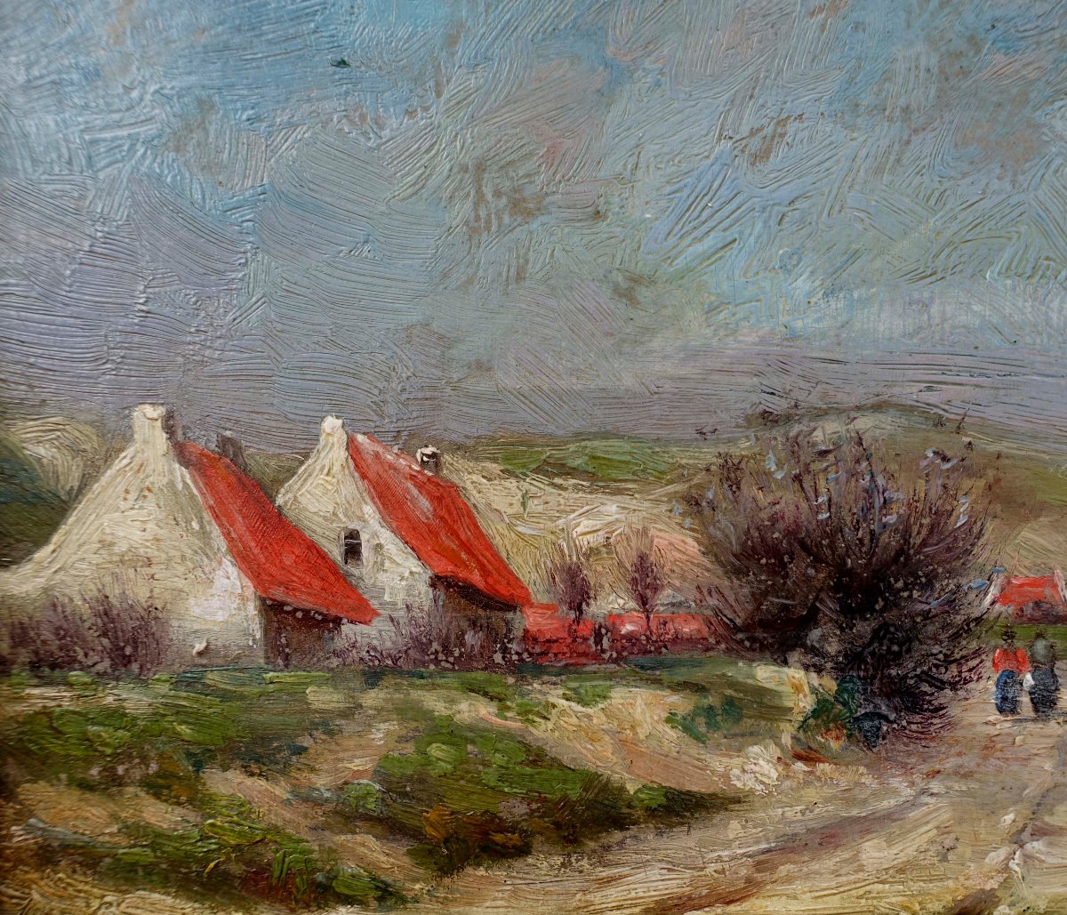 Frans Binjé (1835–1900) – La Panne, 1890 – Belgian Coast – Original Frame –-photo-3