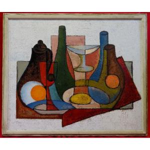 Achiel Beckers (1909-1984) - Composition Néo-cubiste -