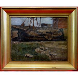 Sailboat Grounded 1873 – Signature To Decipher -