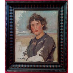Richard Heintz (1871-1929) - Femme du Bord de Mer 1900 -