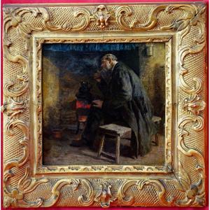 Alo&iuml;s Boudry (1851-1938) - Devant l&#039;Atre Vers 1885 -