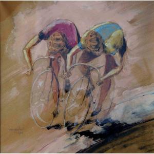 Tony Van Goolen (1924-1985) - Sprint au Vélodrome 1944 - 