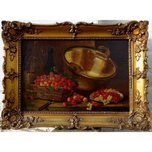 Henri Cauchois (1850-1911) - Cherries And Currants -