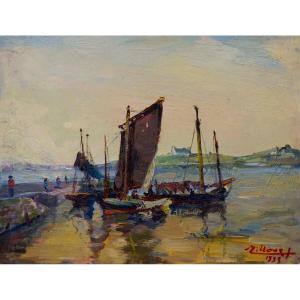 Josef Tilleux (1896-1978) - Port Navalo 1955 &ndash; Bretagne -