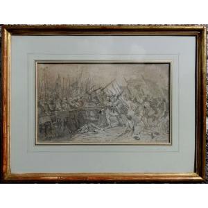 Auguste Doviane (1825-1887) - Bataille de Sempach 1386 -