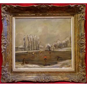 Ben Vermaelen (1915-1967) - Les Patineurs 1950 -