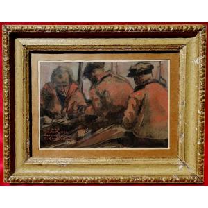 Jules Gonthier (1907-1968) - Zeebrugge 1949 – Pêcheurs du Constat-Nera -