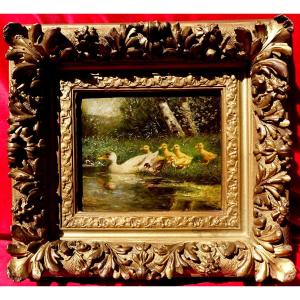 Constant Artz (1870–1951) - Reed And Ducklings, 1895 -