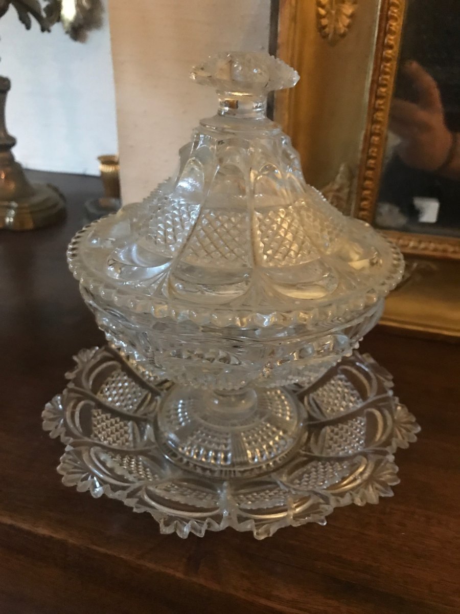 Sugar Bowl Crystal XIX Th Century