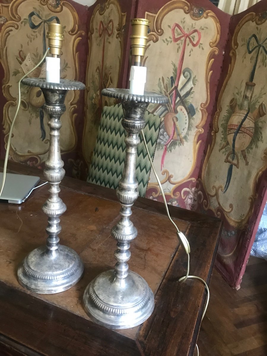 Pair Of Louis XVI Silver Candlesticks