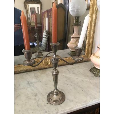 19th Century English Silver Candlestick