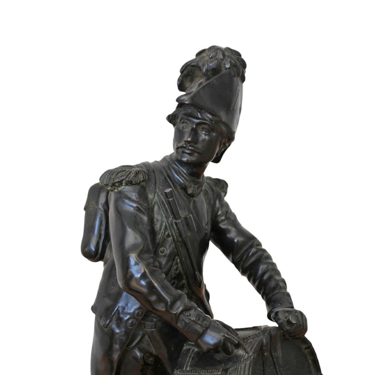 Paire De Bronzes d'infanterie Française Par H Dumiage-photo-3