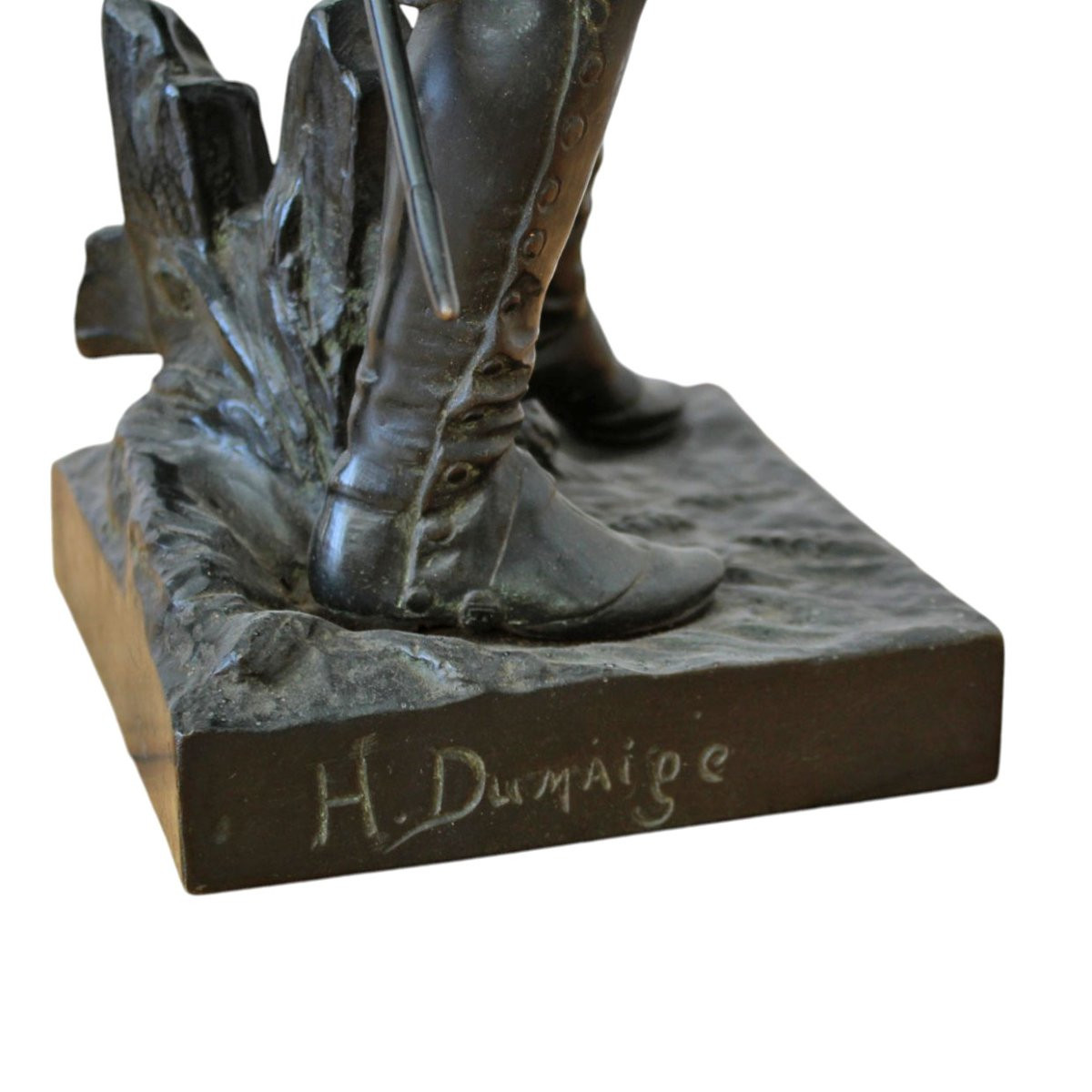 Paire De Bronzes d'infanterie Française Par H Dumiage-photo-2