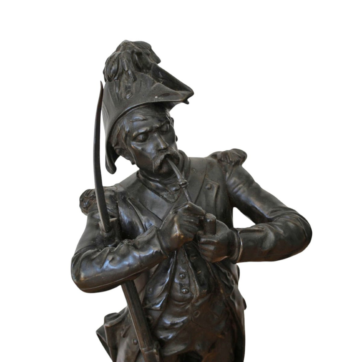 Paire De Bronzes d'infanterie Française Par H Dumiage-photo-4