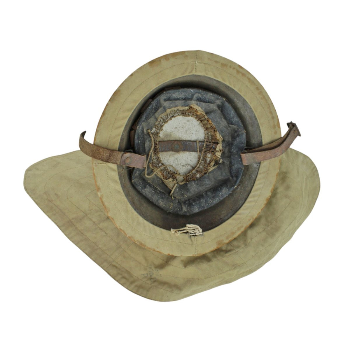 First World War British Helmet And Cover-photo-4